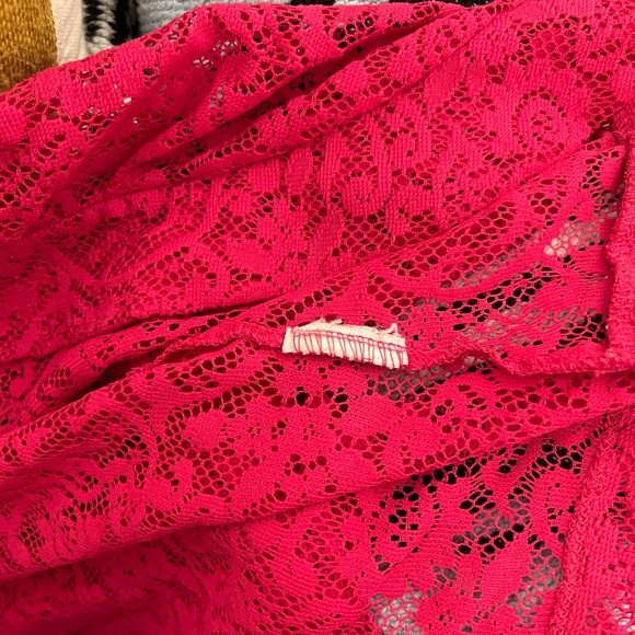 Sag Harbor pink floral lace cardigan - Picture 5 of 5